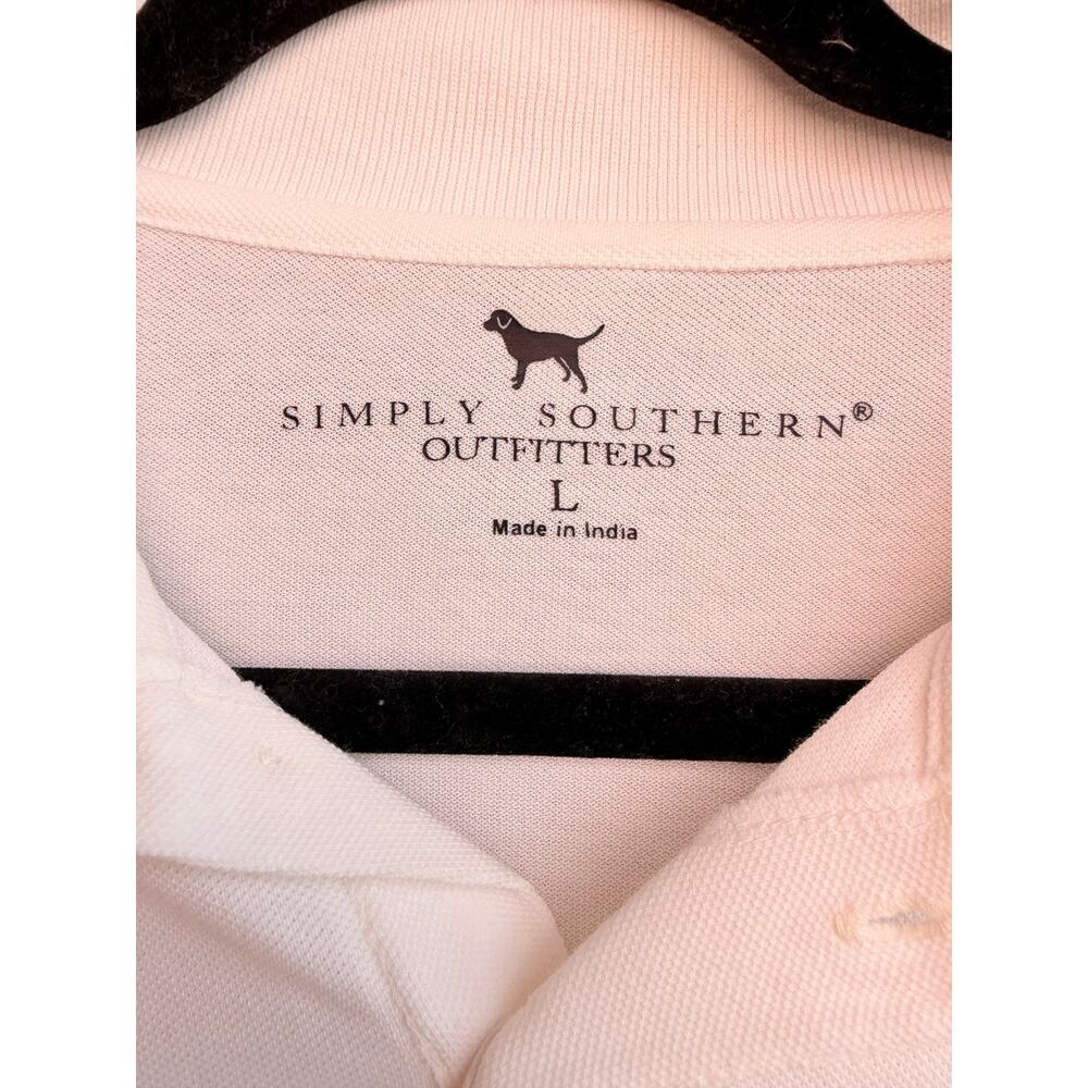 Simply Southern White Polo Shirt Size Large NWT - Picture 4 of 4